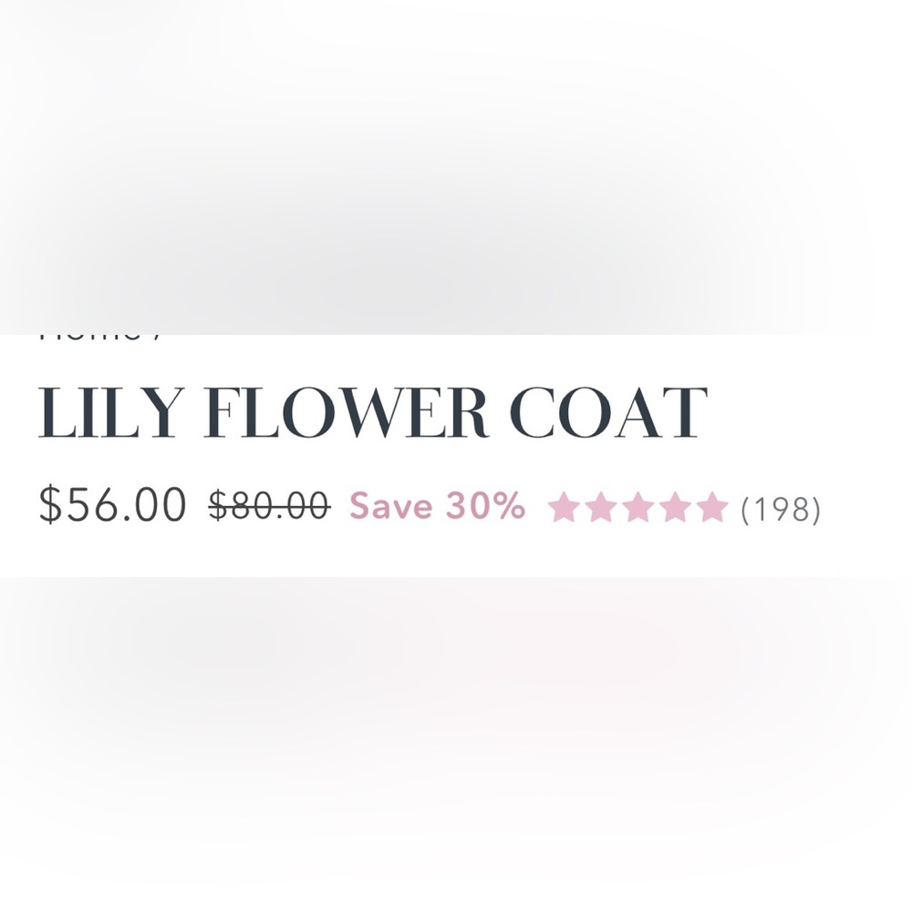 Floral Patterned Puffer Jacket - Burgundy and White - Picture 4 of 4